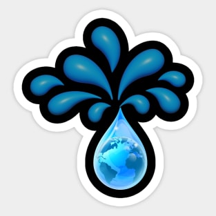 Water Droplets Sticker